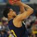 Michigan sophomore Trey Burke takes a shot during practice at Cowboys Stadium in Arlington, Texas on Thursday, March 28, 2013. Melanie Maxwell I AnnArbor.com